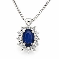 Collana Fanton Gioielli Donna COLLANE ZAFFIRO in Oro bianco Zaffiro FGZAF050CL1